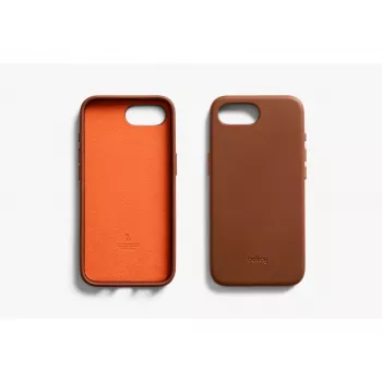 Bellroy Leather Case za iPhone 16e, smeđi