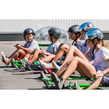EzyRoller Classic gokart na nožni pogon za djecu 3-12 godina crveni
