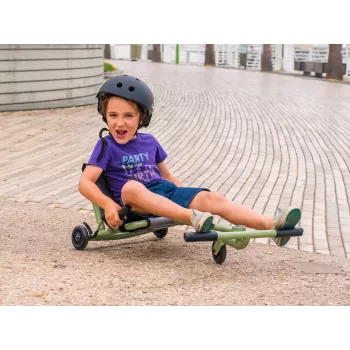 EzyRoller Classic gokart na nožni pogon za djecu 3-12 godina, crni