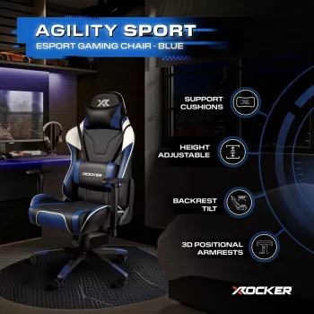 X Rocker Agility eSports gaming stolica plavo-crna