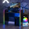 X Rocker 2023269 gaming radni stol s LED rasvjetom, crni