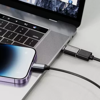 TECH-PROTECT ULTRABOOST adapter Lightning na USB OTG crni