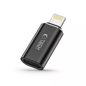 TECH-PROTECT ULTRABOOST adapter Lightning na USB-C crni