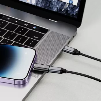 TECH-PROTECT ULTRABOOST adapter Lightning na USB-C crni