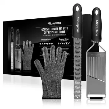 Microplane Gourmet set ribeža + zaštitna rukavica