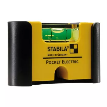 STABILA Type 81 S džepna električna libela, 7 cm, žuta, točnost 1,0 mm/m, s magnetom i kopčom za remen