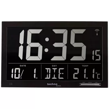 Technoline WS 8007 digitalna budilica - crna - LCD - radio upravljana - na baterije