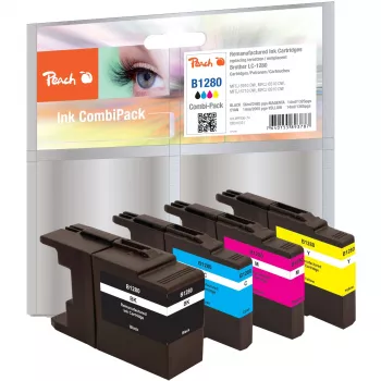 Peach PI500-74 pigmentne tintne patrone multipak - crna, cijan, magenta, žuta - kompatibilno s Brother MFCJ 5910 DW, 6510 DW, 6710 DW, 6910 DW - 4 komada