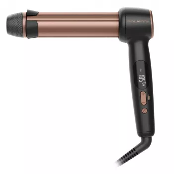 Rowenta CF4620E0 Twist Curl uvijač za kosu - keramika, ionska njega, 27/32/38mm, LCD zaslon, 86 W, crno/bakreno