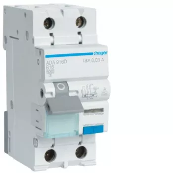 HAGER RCBO 1P+N 6kA B 16A/30mA tip A ADA916D