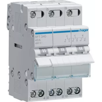 Hager SFT340 modularni preklopni prekidač I-0-II 3P 40A 400V AC