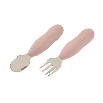 Beaba prvi set pribora za jelo od nehrđajućeg čelika, Cotton Candy