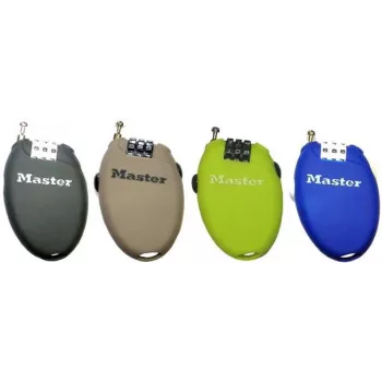 Master Lock 4603EURD kombinirana kabelska brava s uvlačivim kabelom, crna