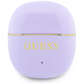 GUESS Glossy Gold Line Classic TWS slušalice - ljubičaste