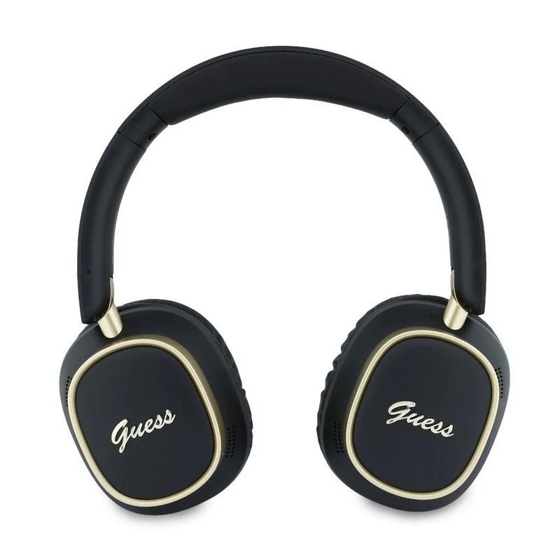 Guess Bluetooth over-ear slušalice ENC Rectangle Metal Script crne