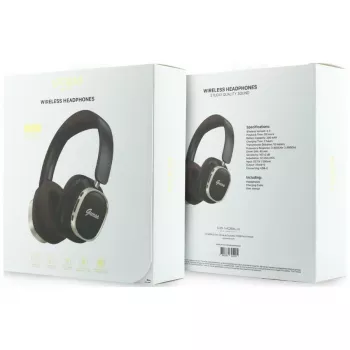 Guess Bluetooth over-ear slušalice ENC Rectangle Metal Script smeđe