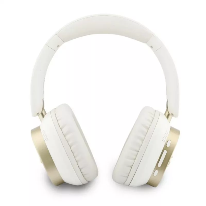 Guess Bluetooth ENC Rectangle Metal Script over-ear slušalice bijele