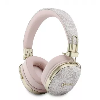 Guess over-ear Bluetooth slušalice ENC Metal 4G Script Logo roza