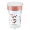 NUK Disney Mickey Mouse Magic Cup crvena šalica za učenje pijenja 230ml s rubom za pijenje 360°