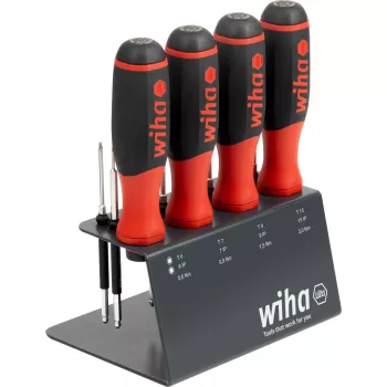 WIHA SoftFinish odvijač s držačem bita 1/4 inch (crno-crveni, s funkcijom račne)