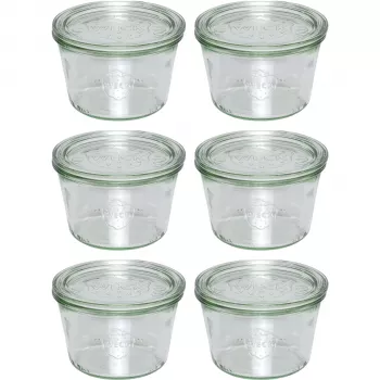 WECK staklenka s poklopcem 370ml set od 6 komada