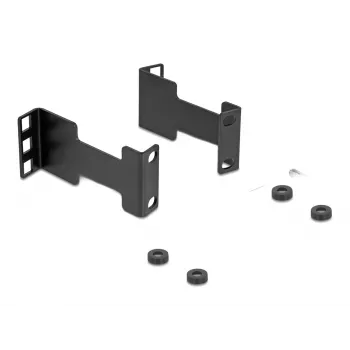 Delock adapter za produljenje dubine server racka set za montažu za produljenje dubine ugradnje do 10 cm 1U crni