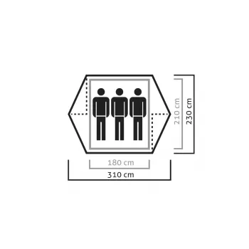 Salewa Denali III kupolasti šator za 3 osobe - Cactus/Grey