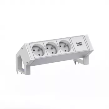 Bachmann DESK2 ALU WHITE 3xUTE 0 937.412 2m GST18 RAL9010