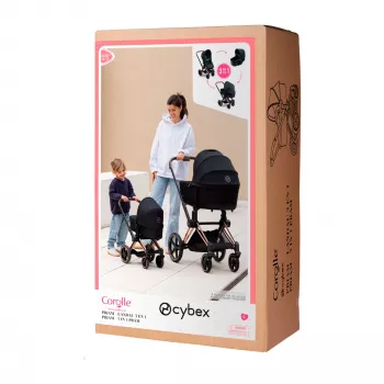 SIMBA-DICKIE Mon Grand Poupon 36-42 cm Cybex kolica za lutke (crna/roza zlatna)
