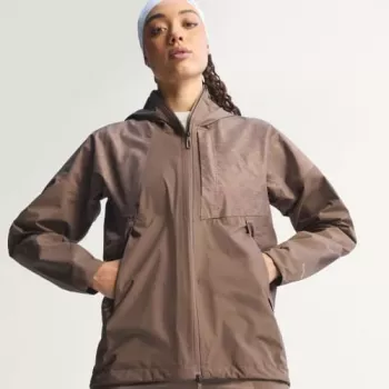 adidas TERREX Xperior 2.5L Hybrid Primeknit Climaproof Jacket - Trace Brown (Women's, Size M)