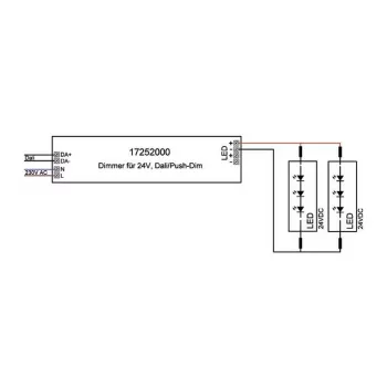 Brumberg 17252000 LED napajanje, pravokutno, bijelo, DALI-2, 150W, 24V DC