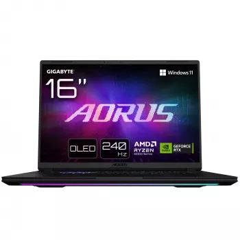 GIGABYTE AORUS MASTER 16 8XJJ4DEE64SP - 16 inch QHD OLED zaslon 240 Hz, AMD Ryzen 9 8940HX, 32GB RAM, 1TB SSD, NVIDIA GeForce RTX 5070 Ti, Windows 11 Pro