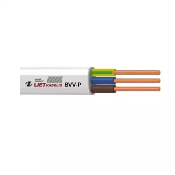 BVV-P plosnati PVC strujni kabel 2x1,0 mm², bijeli, 100m