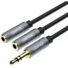 UNITEK Y-C956ABK 3,5mm mini jack utikač na 2x 3,5mm jack utičnica audio razdjelnik adapter kabel - crni