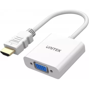 UNITEK HDMI na VGA adapter, Full HD 1080p, 60Hz, bijeli