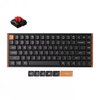Keychron K3M-F1 75% Low-Profile mehanička tipkovnica, Gateron Red Switch, RGB Hot-Swap, Bluetooth 5.1 & USB-C, crna