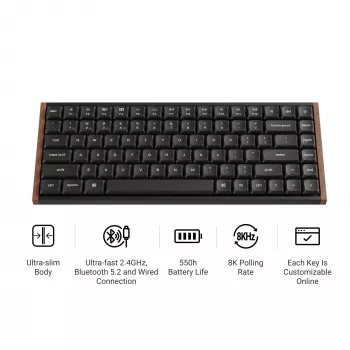 Keychron K3U-H3 75% Milk POM Brown Switch 8K bežična mehanička tipkovnica