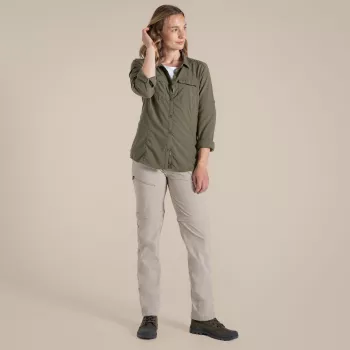 Craghoppers NosiLife Pro Convertible Trouser III ženske planinarske hlače - Soft Mushroom