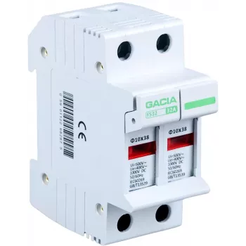 VCX Pro držač osigurača 2-polni 32A 400V AC 10x38mm DIN tračnica