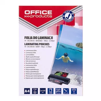 PBS CONNECT OFFICE PRODUCTS folija za laminiranje A4 2x100 mikrometara sjajna 100 listova prozirna