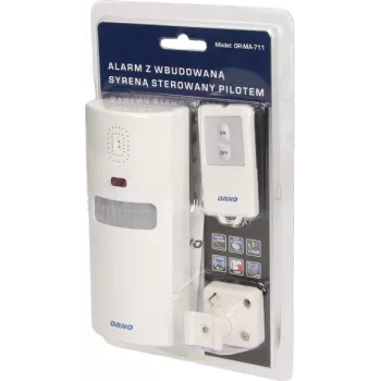 ORNO OR-MA-711 vanjska alarmna sirena s ugrađenom sirenom, 110 dB, 12V DC, bijela