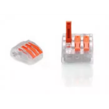 TRYTYT PC-233 trostruka poluga spojnica 0,2-4,0 mm² 50 komada prozirno narančasta