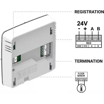 Žični sobni termostat R-S1 crni Tech Sterowniki