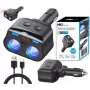 MBG Line HC69PD 3-struki razdjelnik za upaljač s 2x USB-C PD 30W i 2x USB-A QC 3.0, LED indikator napona, 180W