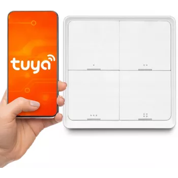 LUXURY-GOODS SC04 ZigBee TUYA pametni prekidač scena – 4 tipke, 12 scena, bijeli