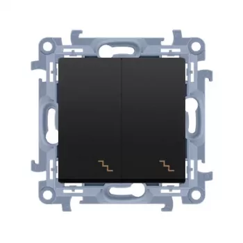 KONTAKT SIMON 10 univerzalni prekidački modul 10AX 250V mat crni 2x vijčane stezaljke
