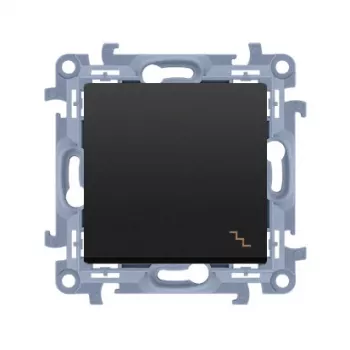 Kontakt Simon 10 univerzalni mehanizam prekidača 1 modul mat crni 10AX 250V samostezni