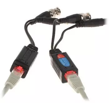 DELTA TR-1RJ-HD pasivni video balun set (2 jedinice) - 8MP 4K HD-CVI/HD-TVI/AHD/CVBS, BNC na RJ45, crni