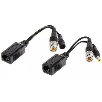 DELTA TR-1RJ-HD pasivni video balun set (2 jedinice) - 8MP 4K HD-CVI/HD-TVI/AHD/CVBS, BNC na RJ45, crni