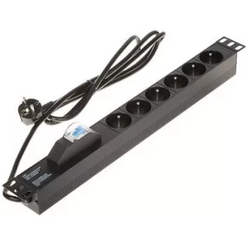 DELTA produžni kabel 6 utičnica PD-6/R-1P crni 1,5m
